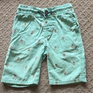 Arizona Mint Green Pineapple Print Shorts Boys Small